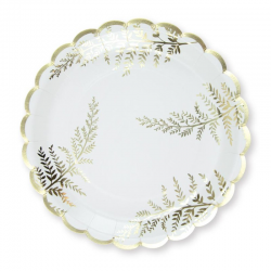 ASSIETTE - Fougère blanc x...