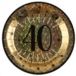 ASSIETTE - 40 ans or/noir...