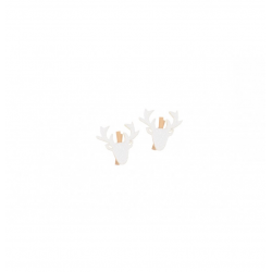 TETE DE CERF/RENNE - Blanc...