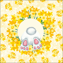 SERVIETTE - Pâques/lapin et...