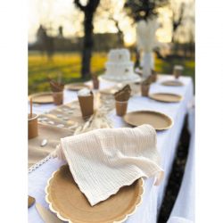 CHEMIN DE TABLE - Ecru/lin...