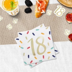 SERVIETTE - 18 confettis...