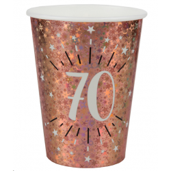 GOBELET/VERRE - 70 ans rose...