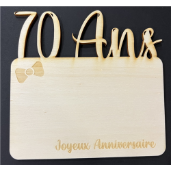 Carte bois - 15/15cm - 70...