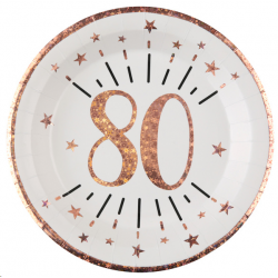 ASSIETTE - 80 ans rose gold...
