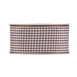 RUBAN - Vichy chocolat et...