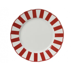 ASSIETTE - Blanche et rouge...