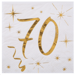 SERVIETTE - 70 ans blanche...