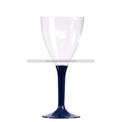VERRE A VIN - Pied bleu...