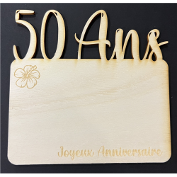 Carte bois - 15/15cm - 50...