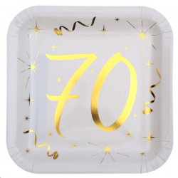 ASSIETTE - 70 ans blanche...