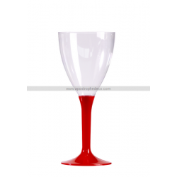 VERRE A VIN - Pied rouge x...