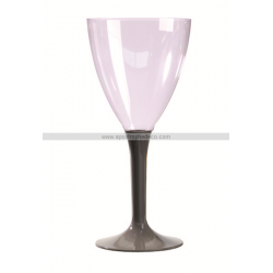 VERRE A VIN - Pied taupe x...