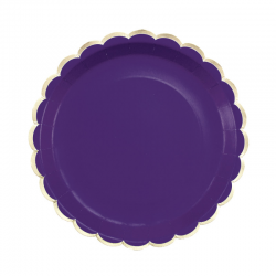 ASSIETTE - Festonnée violet...