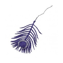 PLUME DE PAON - Bleu...