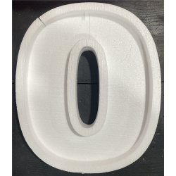 Chiffre creux 0 - Hauteur...