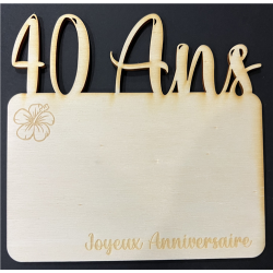 Carte bois - 15/15cm - 40...