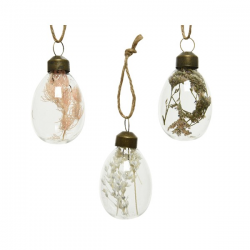 OEUF EN VERRE - Avec décor...