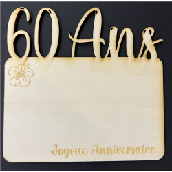 Carte bois - 15/15cm - 60...