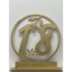 CENTRE DE TABLE - 18 ans or...