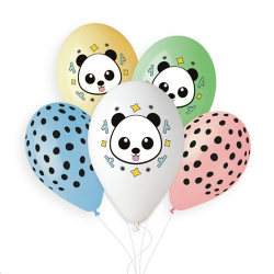 BALLON - Panda et pois  x 5...