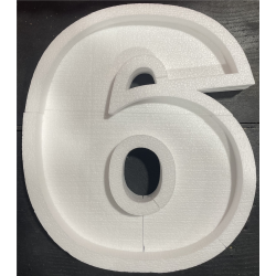 Chiffre creux 6 - Hauteur...
