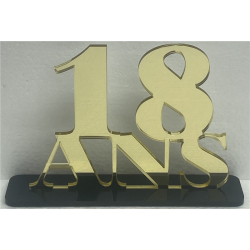 CENTRE DE TABLE - 18 ans or...