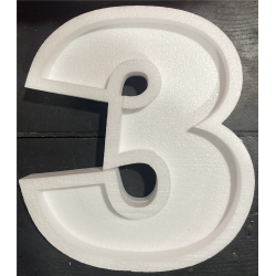 Chiffre creux 3 - Hauteur...