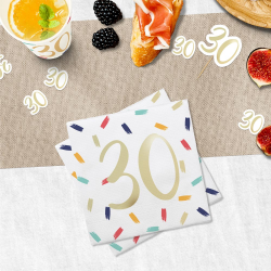 SERVIETTE - 30 confettis...
