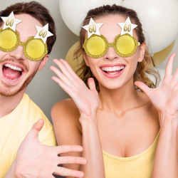 LUNETTE - 60 ans blanc/or...