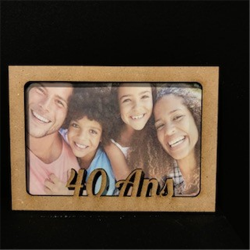 Cadre bois 40 ans - 17/12cm