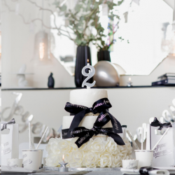 BOUGIE - Chiffre 2 argent...