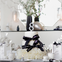 BOUGIE - Chiffre 8 argent...