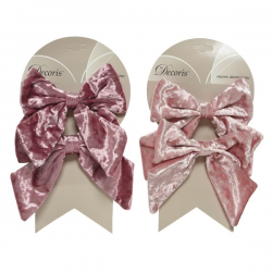 NOEUD - Velours rose...