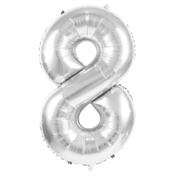Ballon Chiffre 8 Argent...