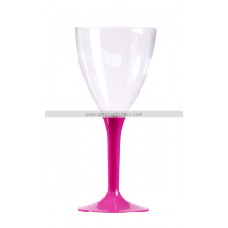 VERRE A VIN - Pied fushia x...