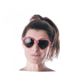 LUNETTE - Coeur rouge (en...