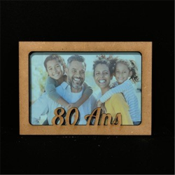 Cadre bois 80 ans - 17/12cm