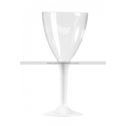 VERRE A VIN - Pied blanc x...