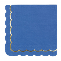 SERVIETTE - Festonnée bleu...