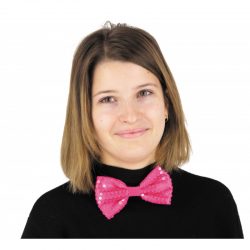 NOEUD PAPILLON - Rose fluo...