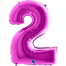 Ballon Chiffre 2 violet/...