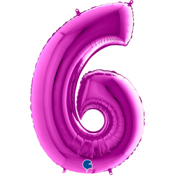Ballon Chiffre 6 violet/...