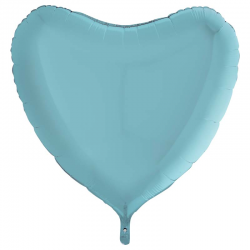 Ballon Coeur bleu pastel...