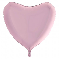 Ballon Coeur rose pastel...