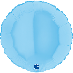 Ballon Rond bleu pastel mat...