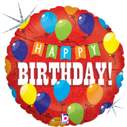 Ballon Happy birthday rond...