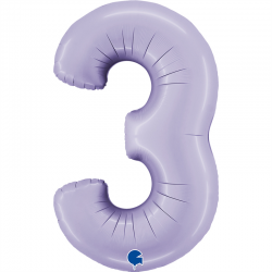 Ballon Chiffre 3 parme 1m...