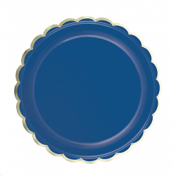 ASSIETTE - Festonnée bleu...