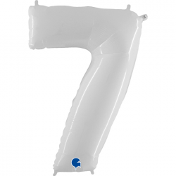 Ballon Chiffre 7 Blanc 1m...